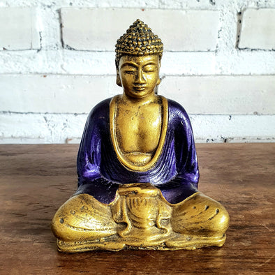 New Antique Small Resin Sitting Buddha Statue