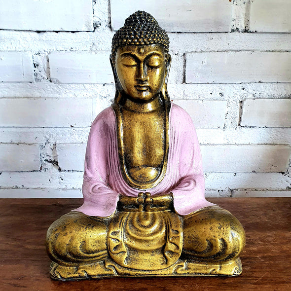 New Antique Large Resin Sitting Buddha Statue