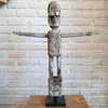 Large Tribal Wooden Standing Figures With Stand