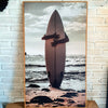 Surfing Embrace Photo With Wooden Frame