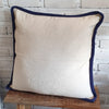 New Plain Cotton Cushion with Edge (Navy)