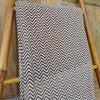 Zigzag Pattern Motif Raw Cotton Throw