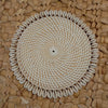 Colored Rattan Placemats With Cowrie Shells