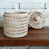 Round Basket Rattan with Lid