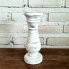 Carved Pillar Wooden Candle Holder05 (Small Set 3)