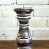 Carved Pillar Wooden Candle Holder05 (Small Set 3)