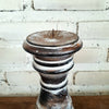 Carved Pillar Wooden Candle Holder05 (Small Set 3)