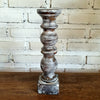 Carved Pillar Wooden Candle Holder07 (Small Set 3)