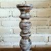 Carved Pillar Wooden Candle Holder07 (Small Set 3)