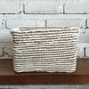 Set of 3 Rectangle Nat White Basket (W)