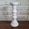 Carved Pillar Wooden Candle Holder03 (Small Set 3)