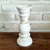 Carved Pillar Wooden Candle Holder04 (Small Set 3)