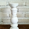 Carved Pillar Wooden Candle Holder04 (Small Set 3)