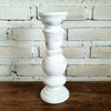 Carved Pillar Wooden Candle Holder04 (Small Set 3)