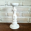 Carved Pillar Wooden Candle Holder06 (Small Set 3)