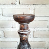 Carved Pillar Wooden Candle Holder06 (Small Set 3)