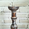 Carved Pillar Wooden Candle Holder06 (Small Set 3)