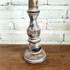 Carved Pillar Wooden Candle Holder06 (Small Set 3)