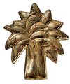 Brass Decorative Plate Featuring Banana Tree Motif