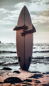 Surfing Embrace Photo With Wooden Frame