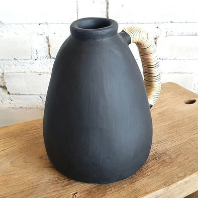 Small Pottery Clay Jug With Handle