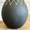 Minimalist Vase With Handwoven Rattan Cross Pattern