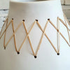 Minimalist Vase With Handwoven Rattan Cross Pattern