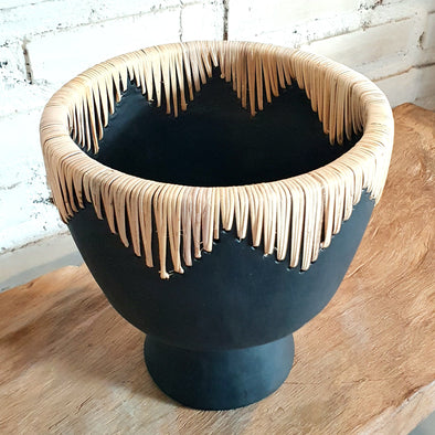 Handcrafted Decorative Bowls With Woven Accents