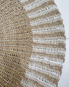 Round Floor Mat BN with Parallel Lines