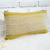 Black & White Striped Motif Cushion With Tassel