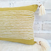 Black & White Striped Motif Cushion With Tassel