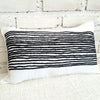 Black & White Striped Motif Cushion With Tassel