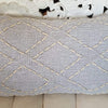 White Diamond Stitches Motif Raw Cotton Cushion - Canggu & Co