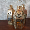 Small Arabic Style Brass Candle Holders - Canggu & Co