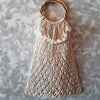 Natural Woven Cotton Macrame Bag With Bamboo Handles - Canggu & Co