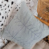 Blue Arrow Stitch Motif Raw Cotton Cushion - Canggu & Co