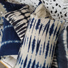 Tye Dyed Blue & Black Cotton Linen Cushions - Canggu & Co