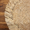 Large Sized Round Straw Grass Dining Placemats With Fringe