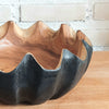 Black Wooden Clam Shell Bowl