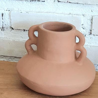 Pottery Vase With Unique Handle