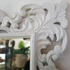 Large Square Carved Wooden Wall Mirror - Canggu & Co