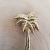 Gold Palm Tree & Pineapple Brass Large Tea Spoons - Canggu & Co