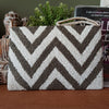 Gold & White Woven Beaded Clutch With Strap - Canggu & Co