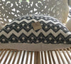 Natural Raw Cotton Cushions With Abstract Motifs & Tassels - Canggu & Co