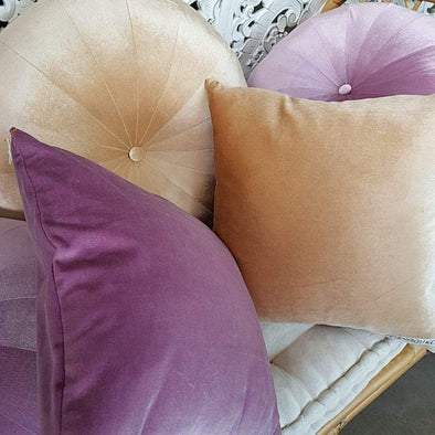 Gold & Purple Velour Cushions - Canggu & Co