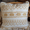 Soft Cotton Cushions With Printed Abstract Motif And Fringe - Canggu & Co