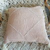 White Diamond Stitch Motif Raw Cotton Cushions With Tassels - Canggu & Co