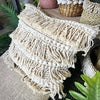 Knitted Macrame Cushion With Shell Lines & Fringes - Canggu & Co