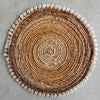 Natural Woven Banana Leaf Round Dining Placemats With Shells - Canggu & Co