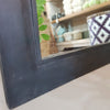Large Black Carved Wooden Standing Mirror - Canggu & Co